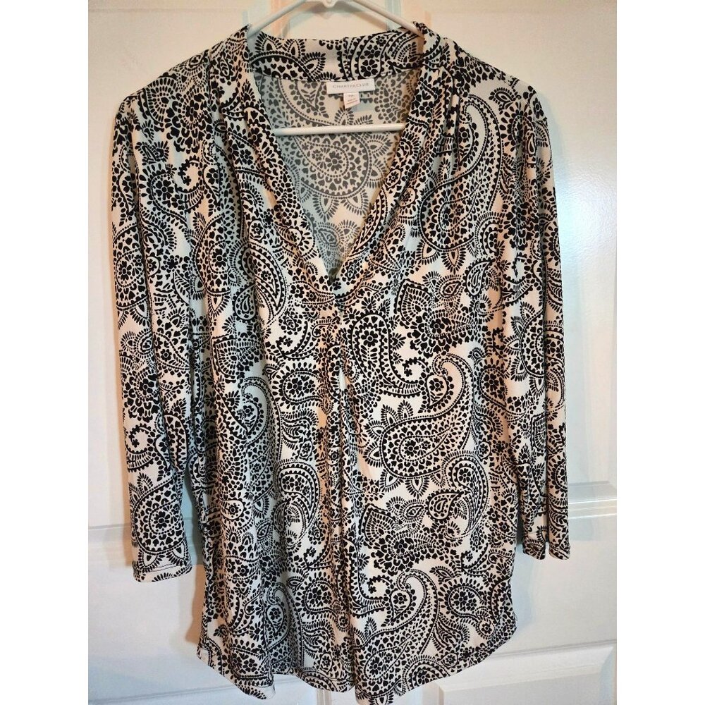 Charter Club women's top/casual Size PXL black/white